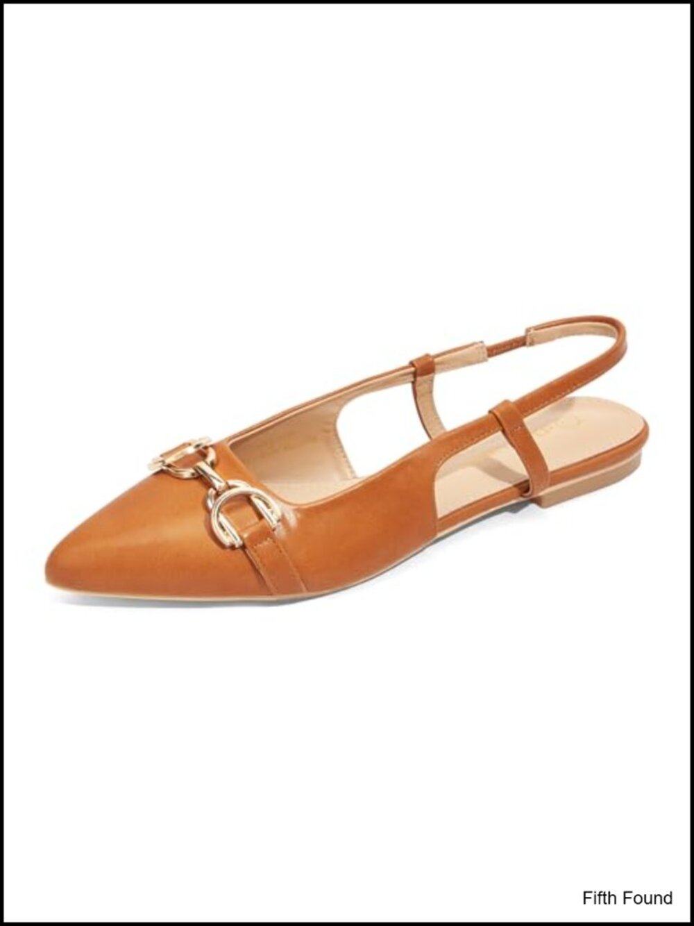 Women's Slingback Flats Pointed Toe PU Leather Comfortable Slip On